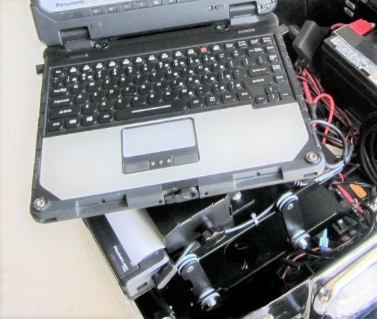 Picture of Articulated Laptop Pivot Mount for Harley Davidson Motors w/Optional Printer Case